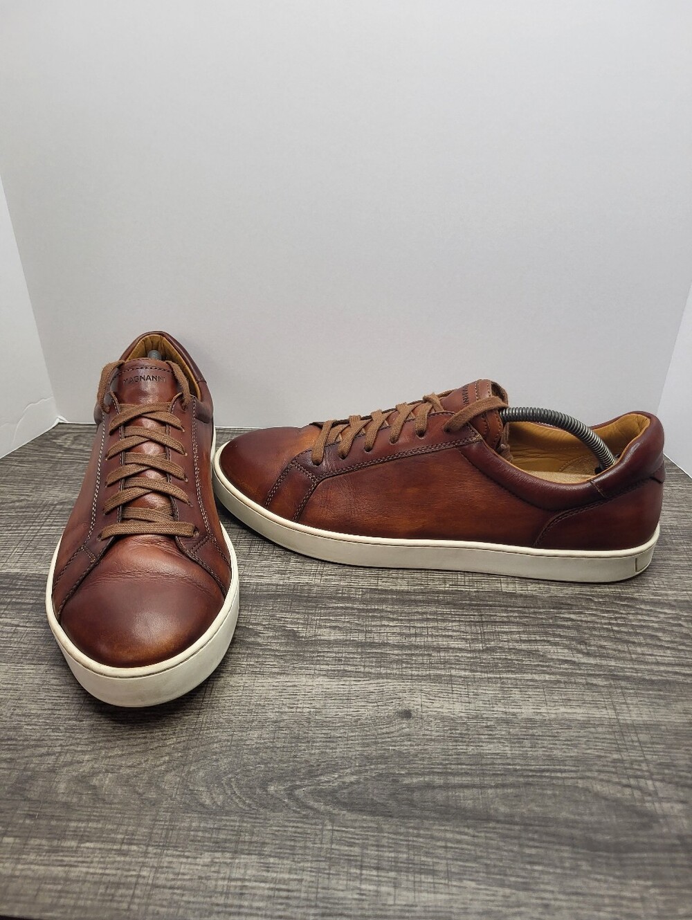 Magnanni Amadeo Brown Leather Sneakers Shoes Men's Size 11 US 44 EU